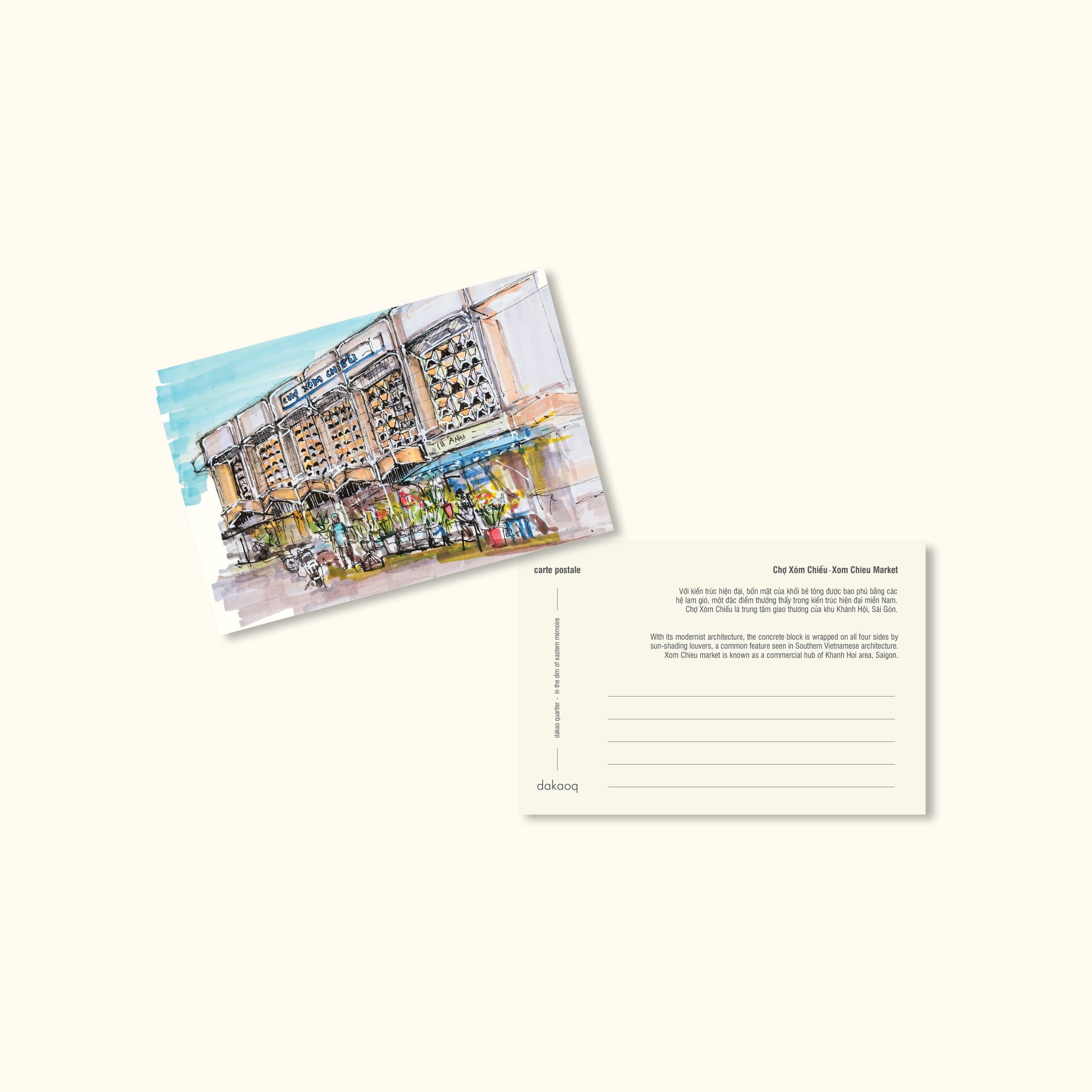 postcard - chợ Xóm Chiếu