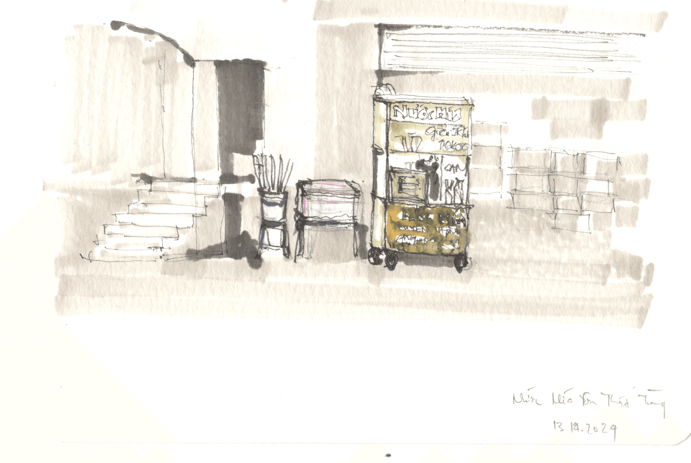 Sugarcane pressing stool 01